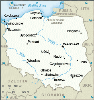 Click on the map for these locations: Warsaw,Krakow, Auschwitz-Birkenau and Wieliczka SaltMine